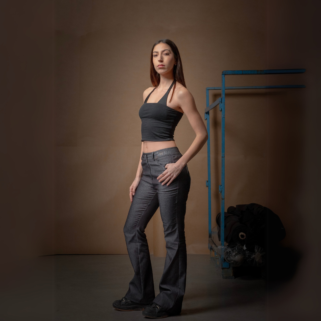 Pantalon bordado negro Samo Girl.