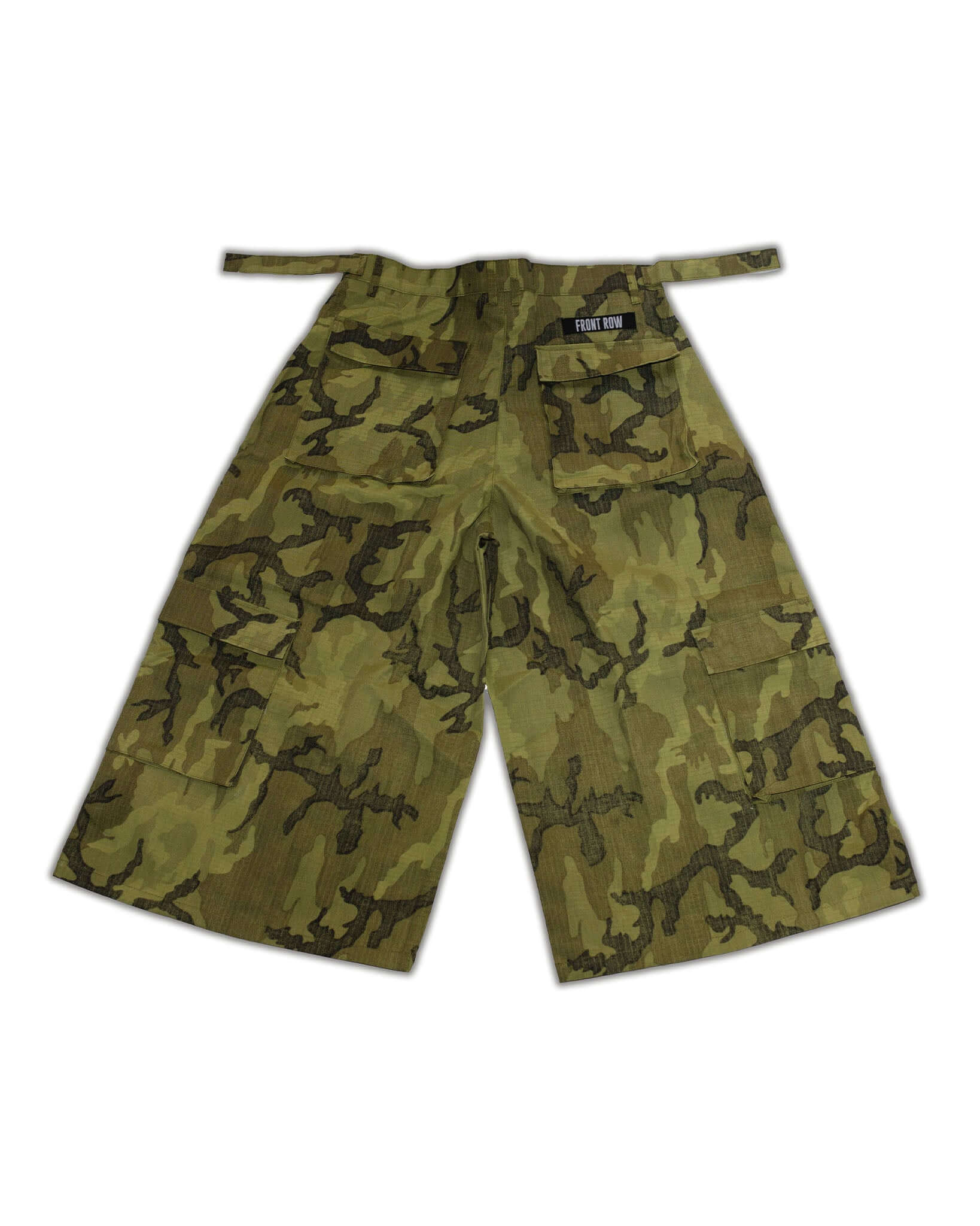 MULTIPOCKET EXTRA WIDE CARGO SHORTS GREEN | FrontRowEU