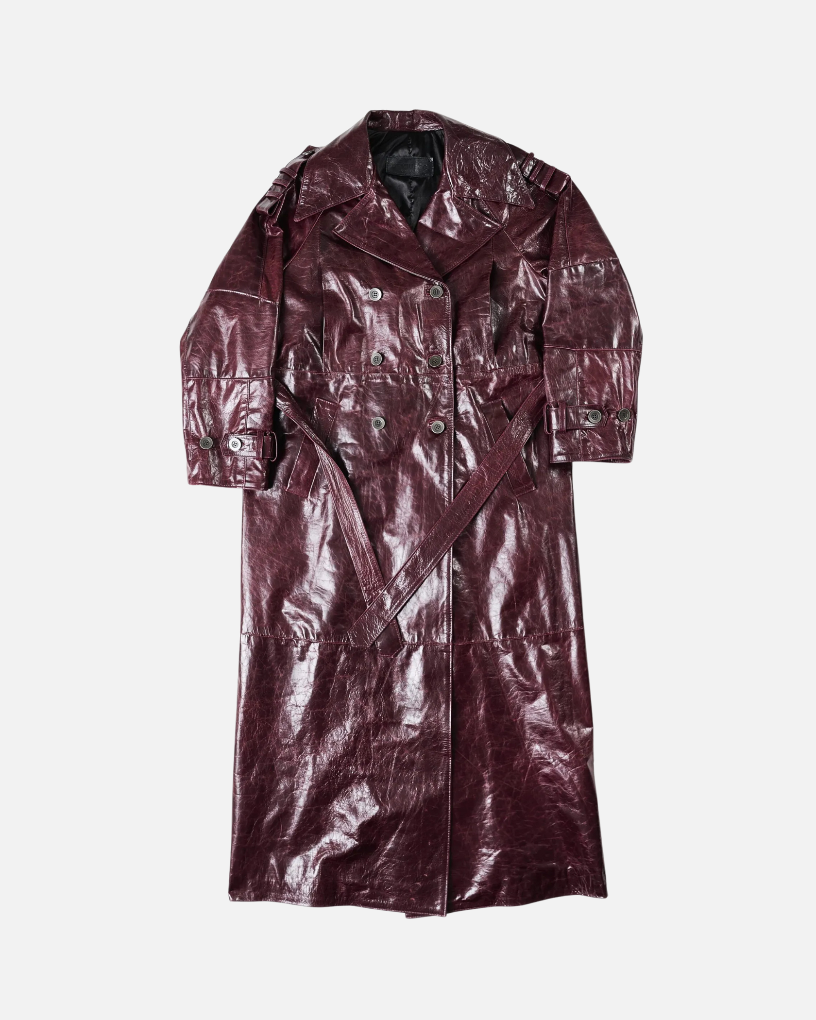 Unbreakable Burgundy Leather Coat