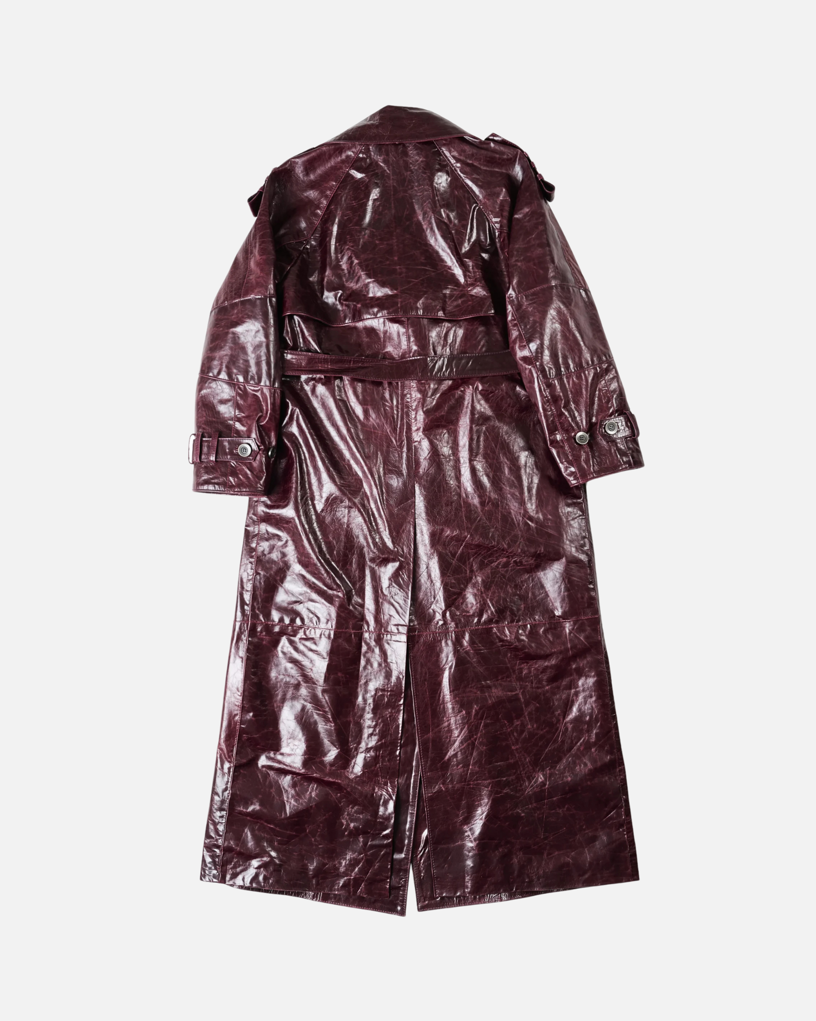 Unbreakable Burgundy Leather Coat