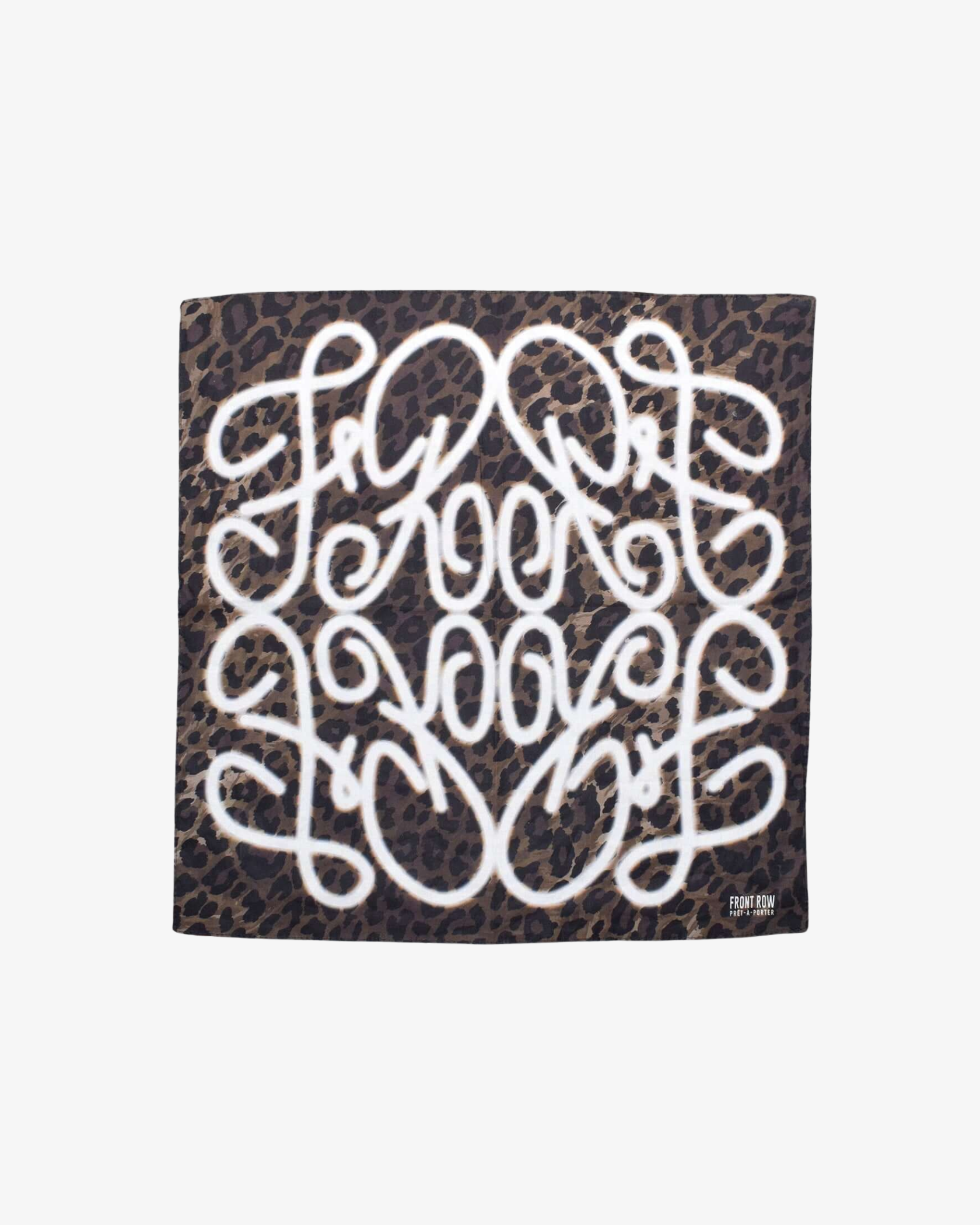 LEOPARD MONOGRAM BANDANA