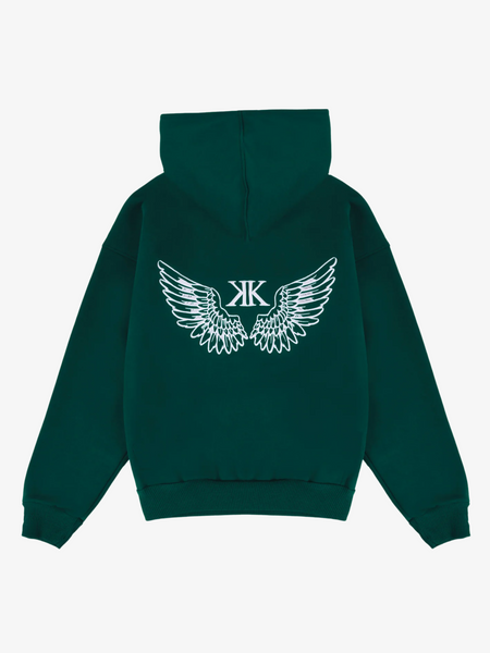 Piece #38 "Wings Hoodie Forest Green" by Takkra