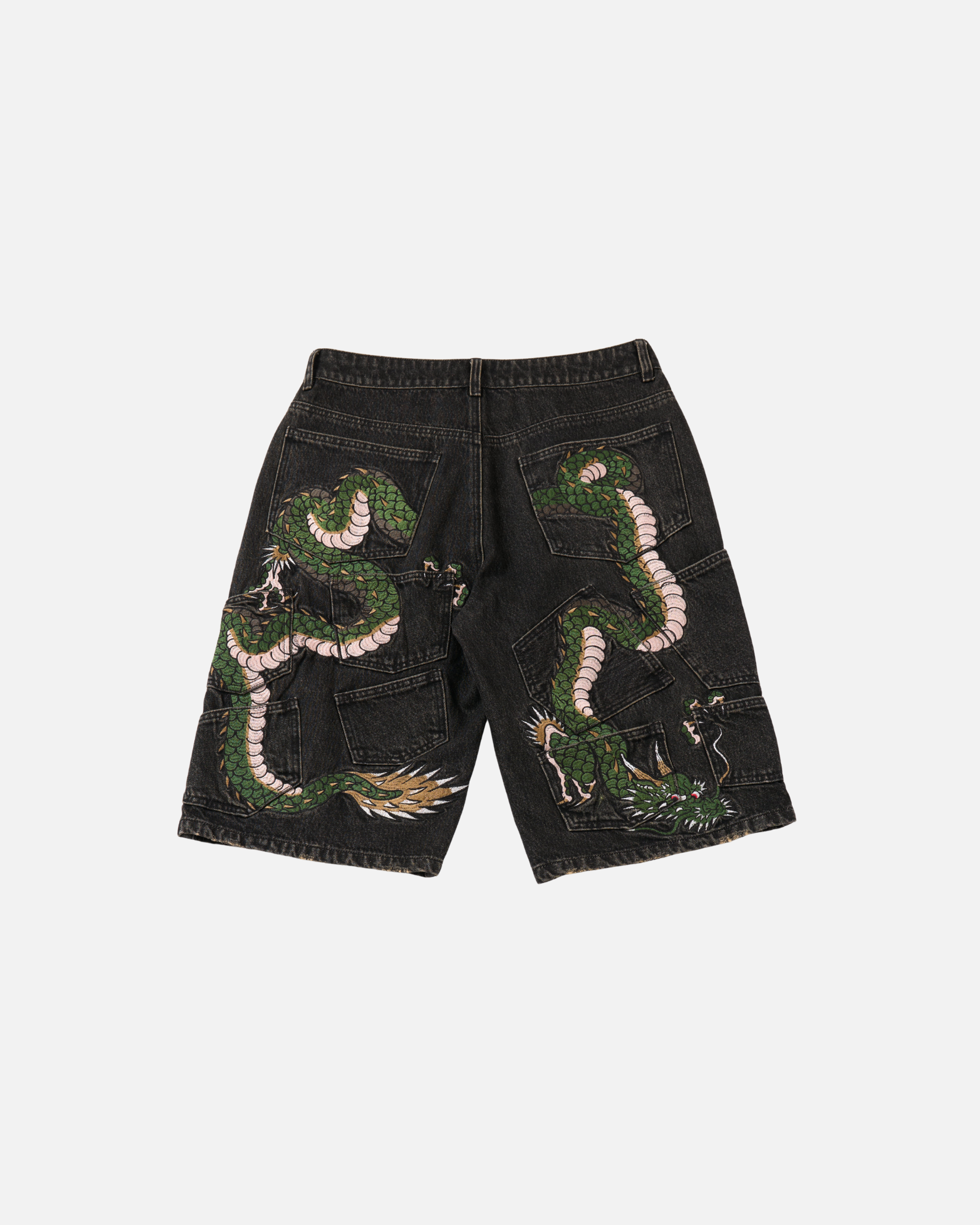 “Dragon” embroidery jorts PREORDER