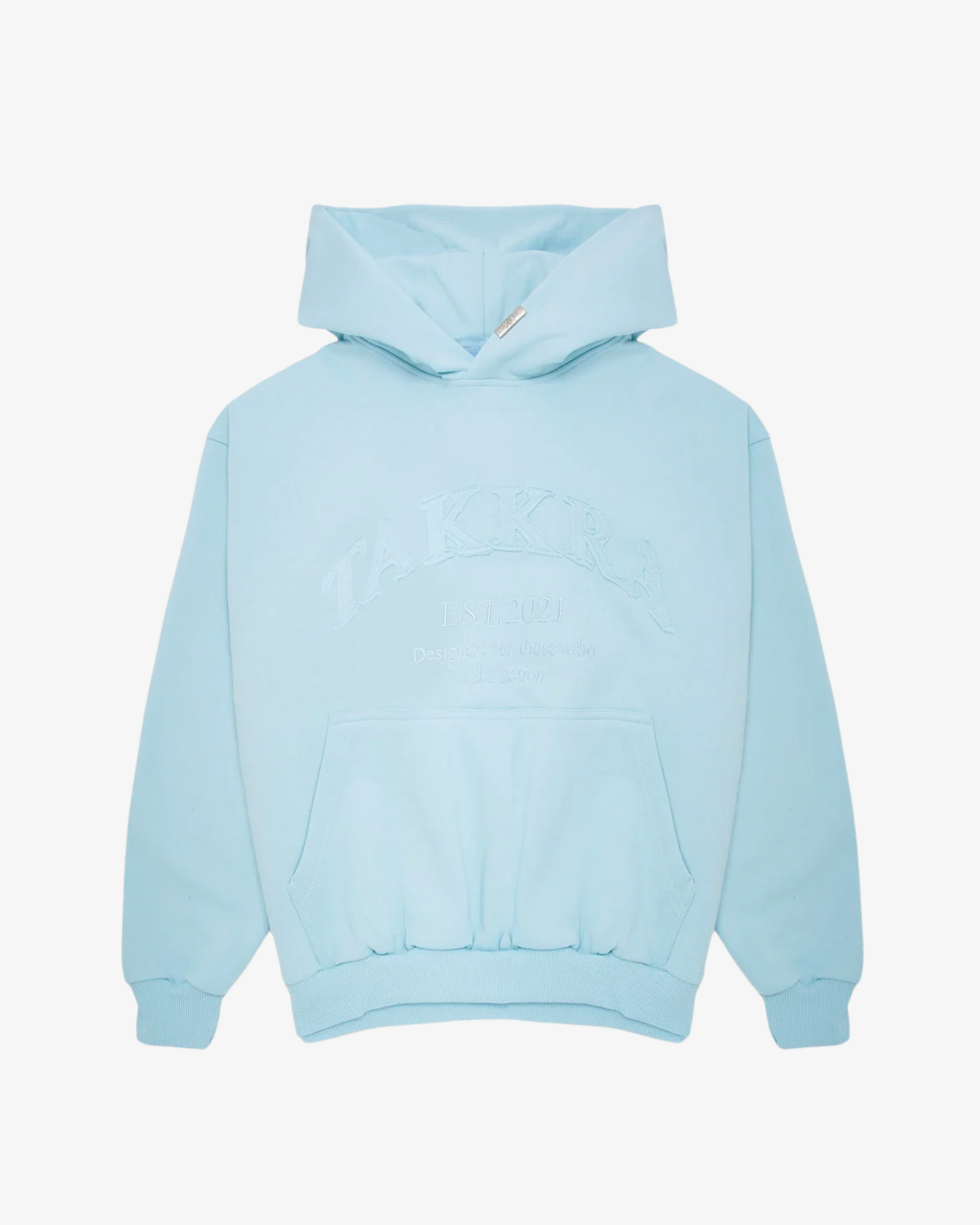 Distressed Hoodie Sky Blue