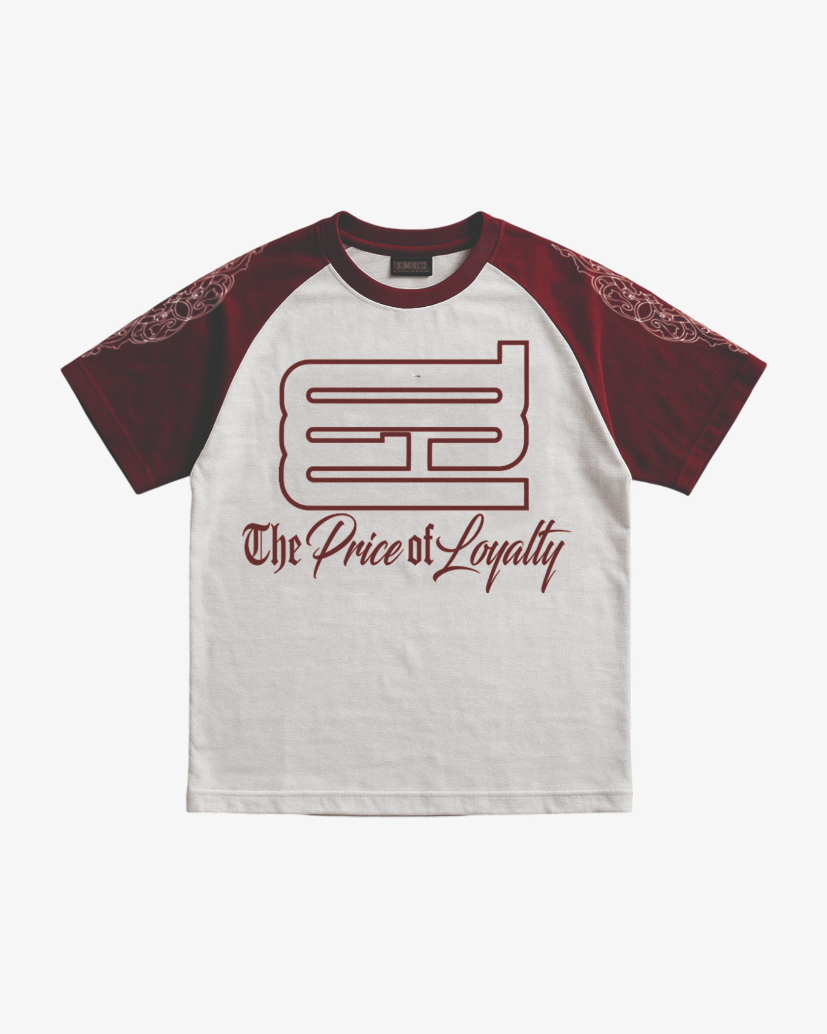 Burgundy raglan t-shirt