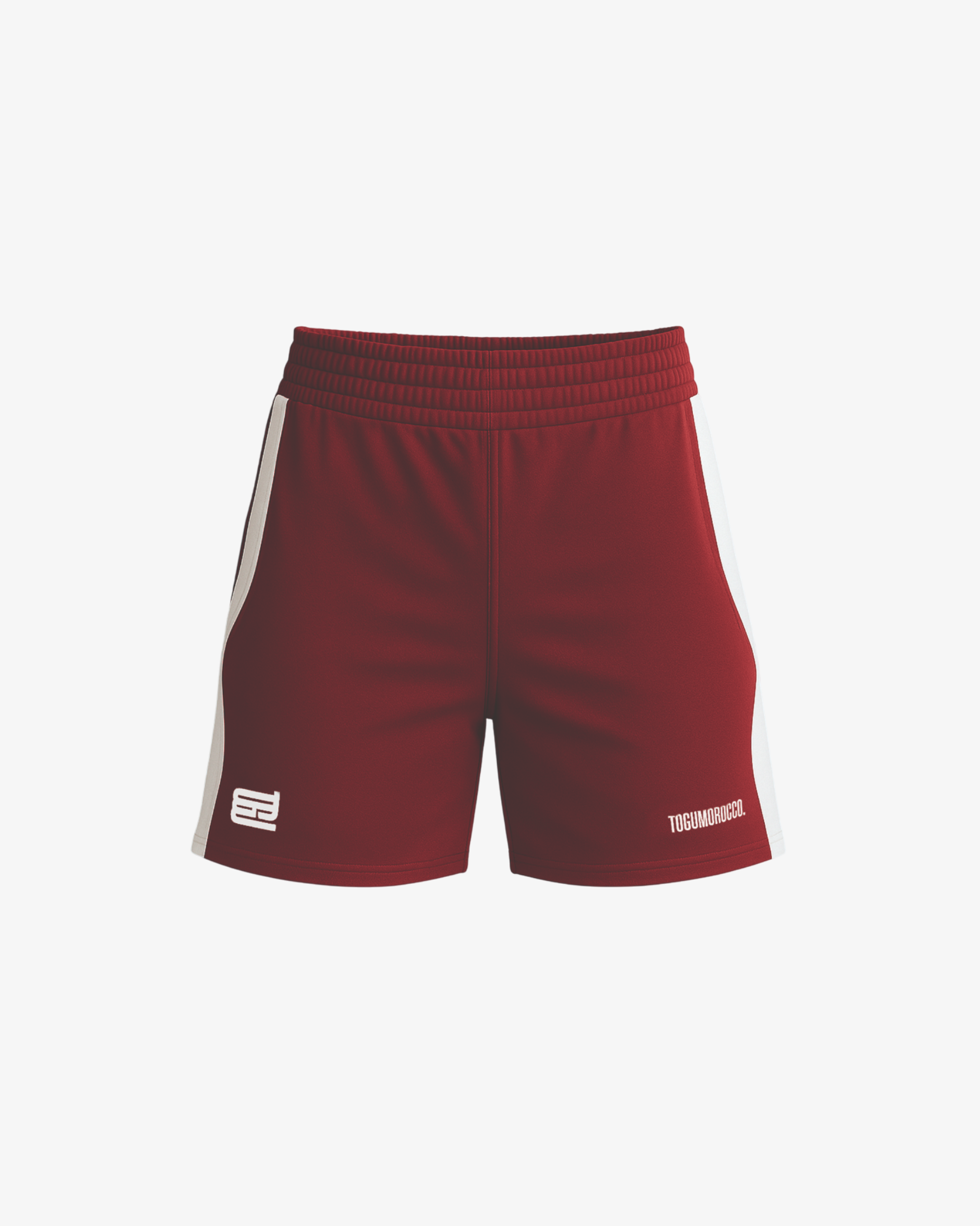 Burgundy Blockside Shorts