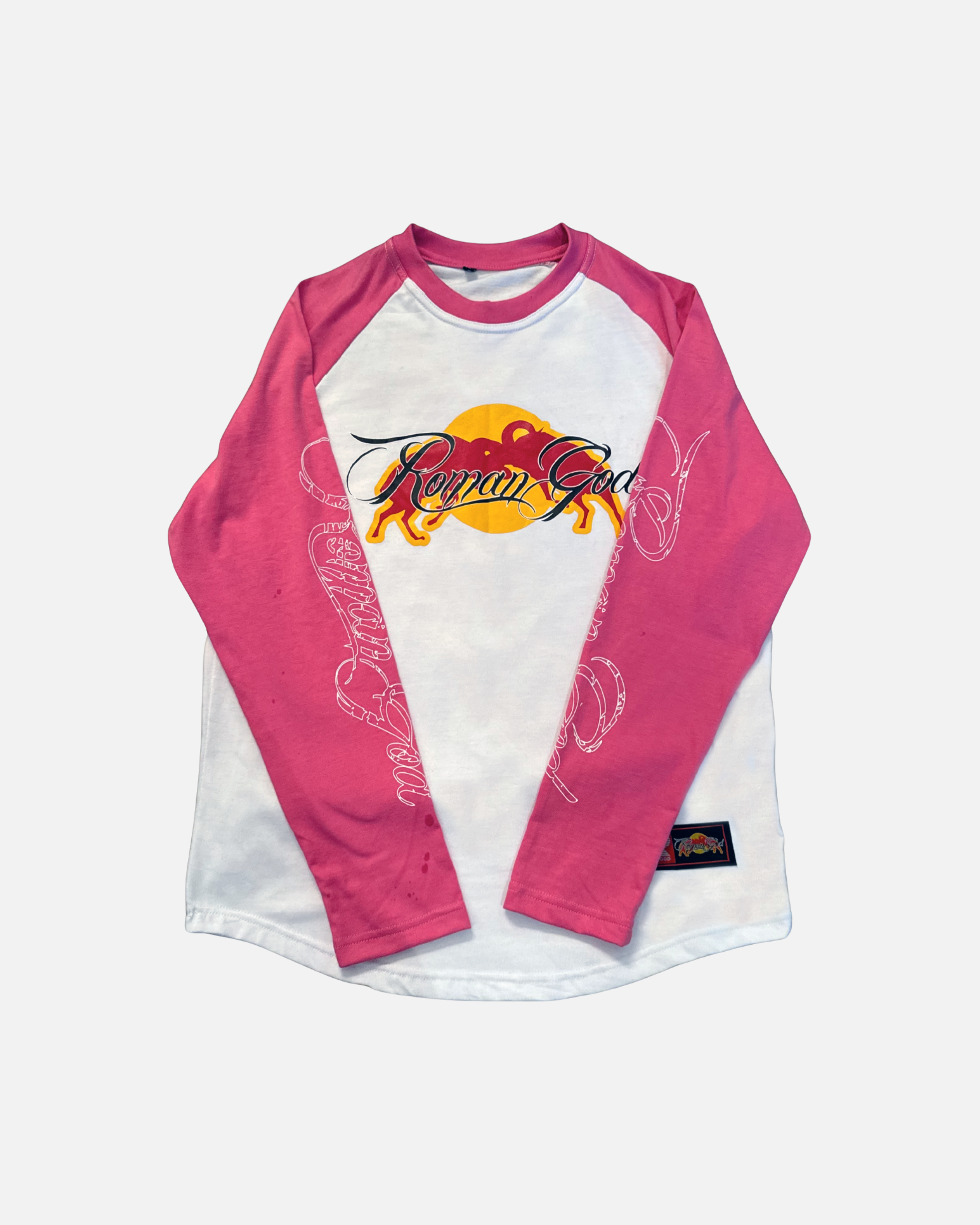 Red-Bull Raglan Longsleeve [White N Pink]