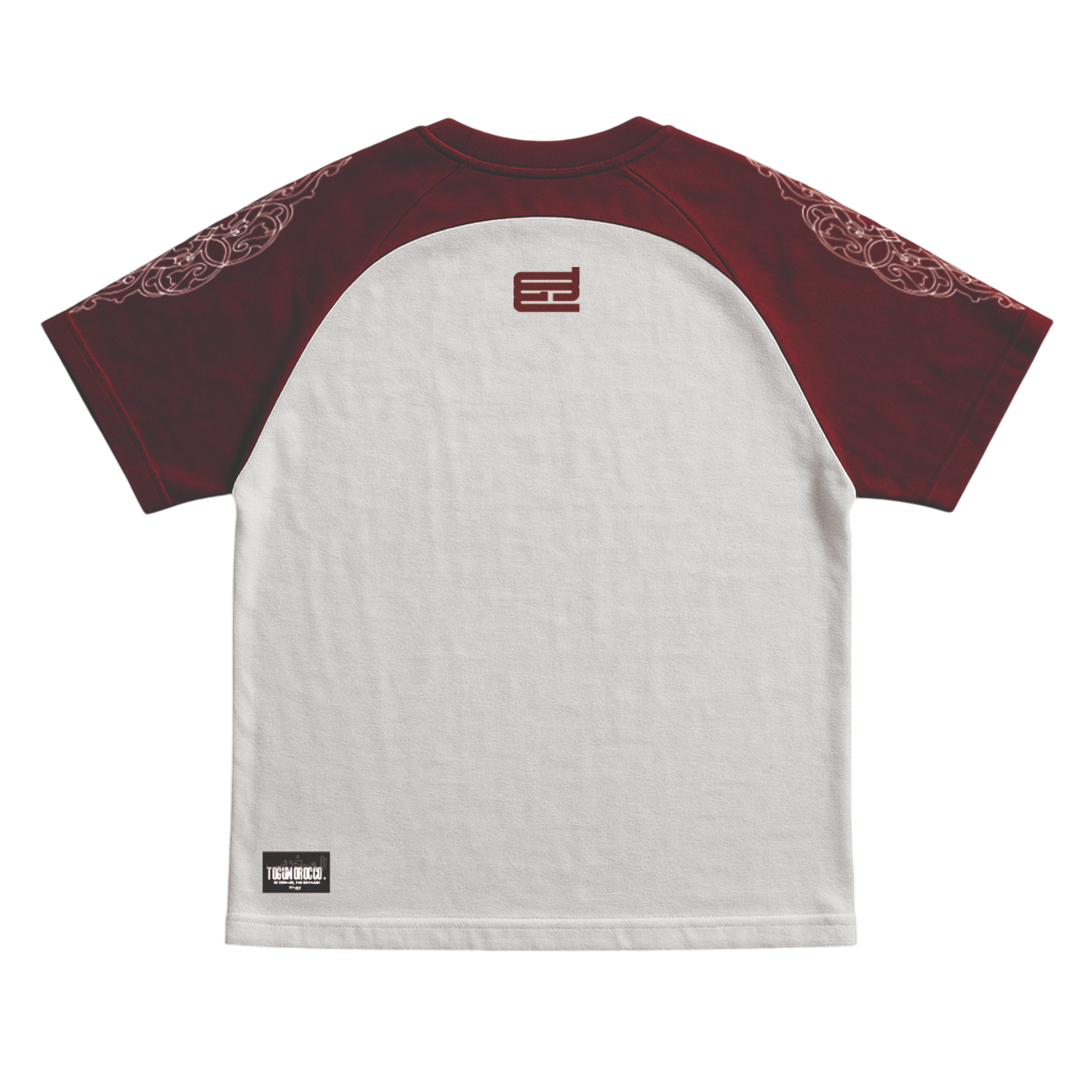 Burgundy raglan t-shirt