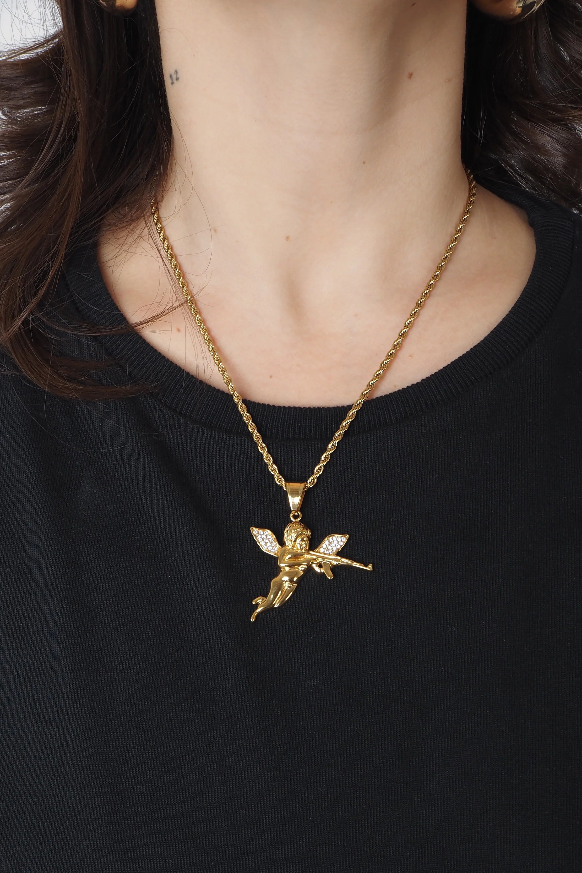 Piece #33 "Gold Cupid Necklace" by DkSide
