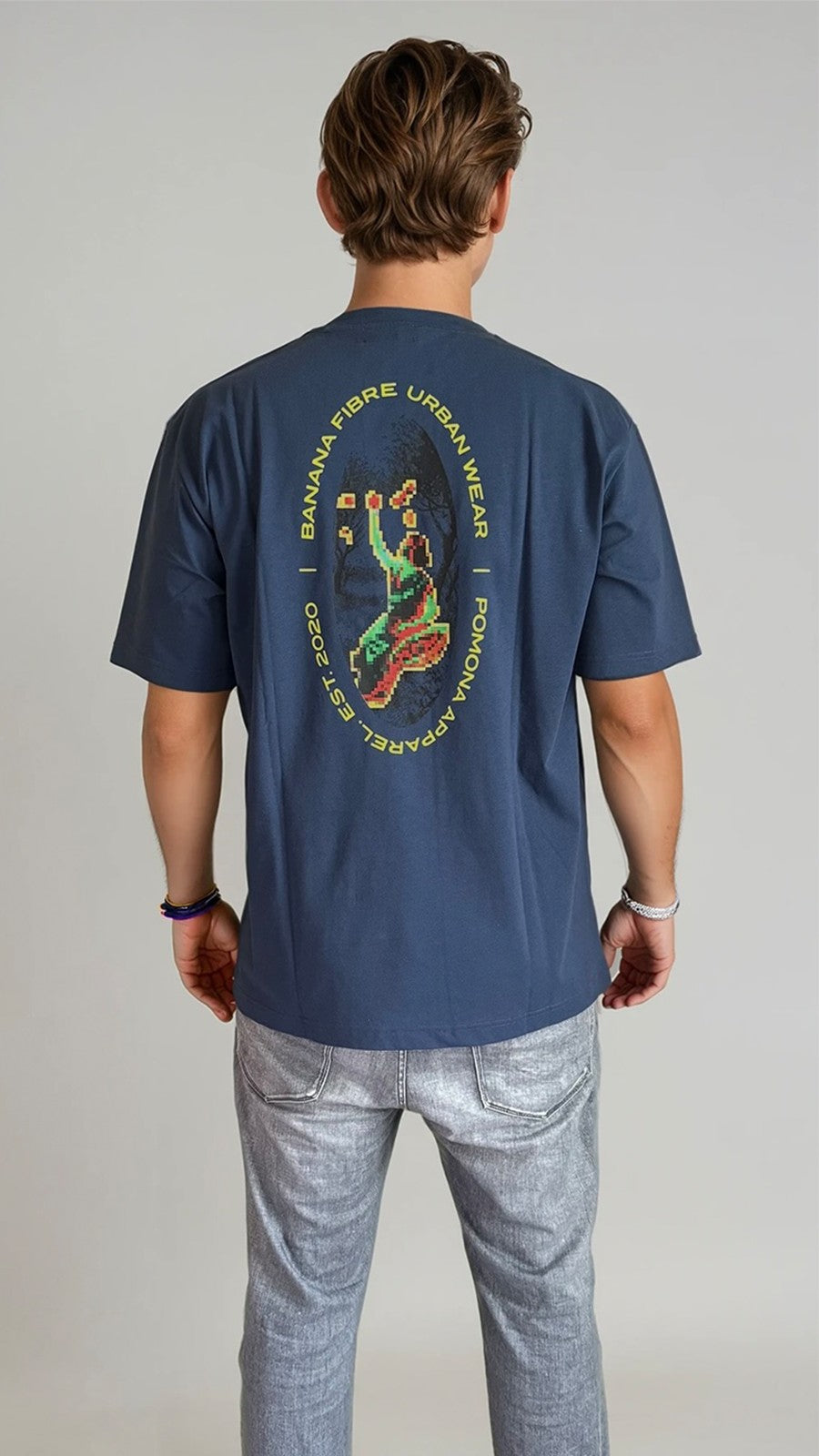 BANANA PIXEL TEE – INSIGNIA BLUE