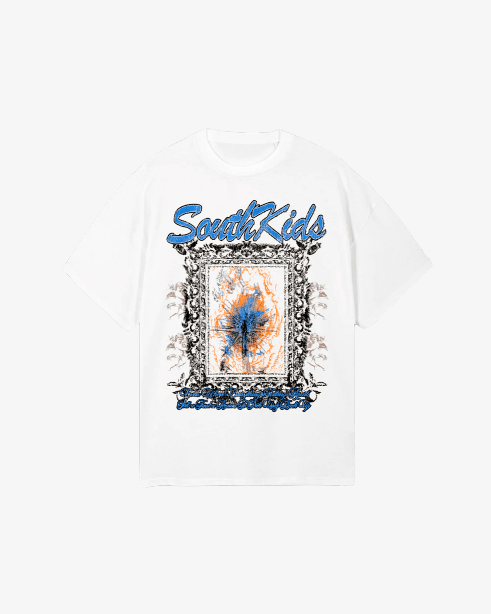 South Kids White Cropped Tee