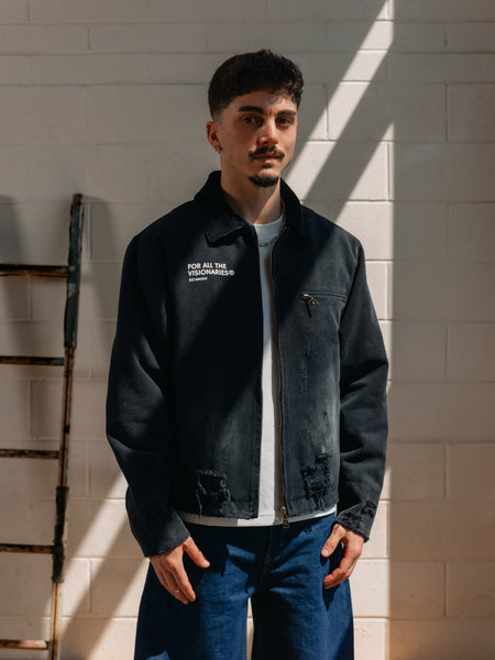 Piece #25 "Work Distressed Jacket (Black)" by Rafs Vision