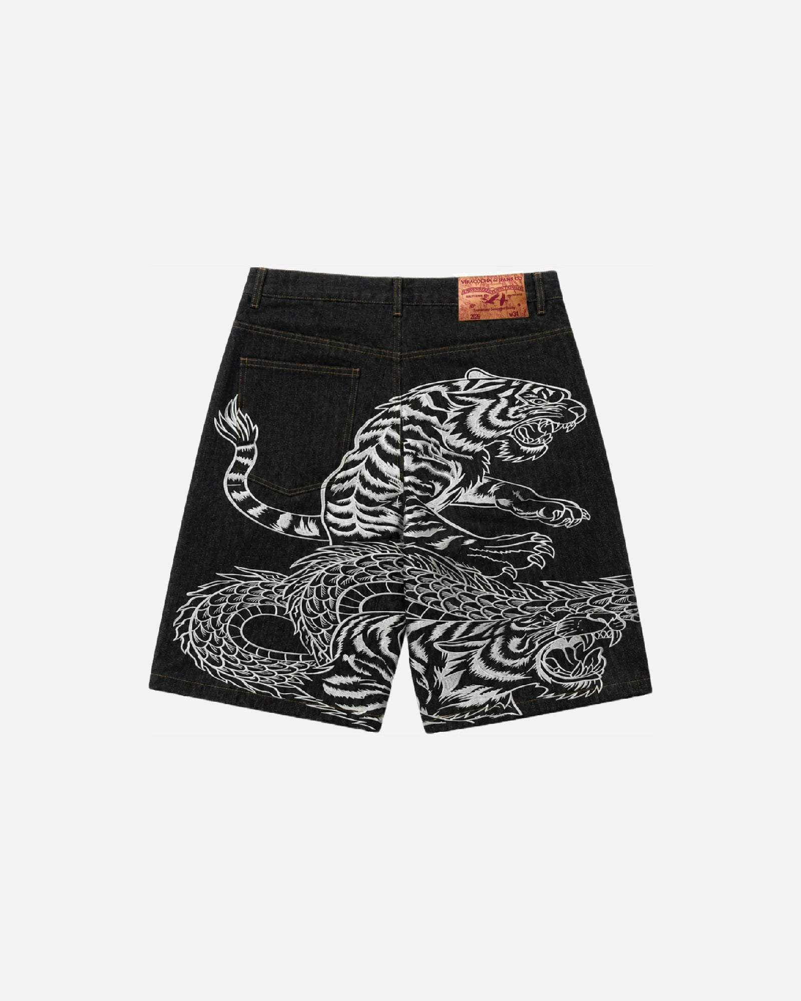 Selvedge tiger trinity jorts
