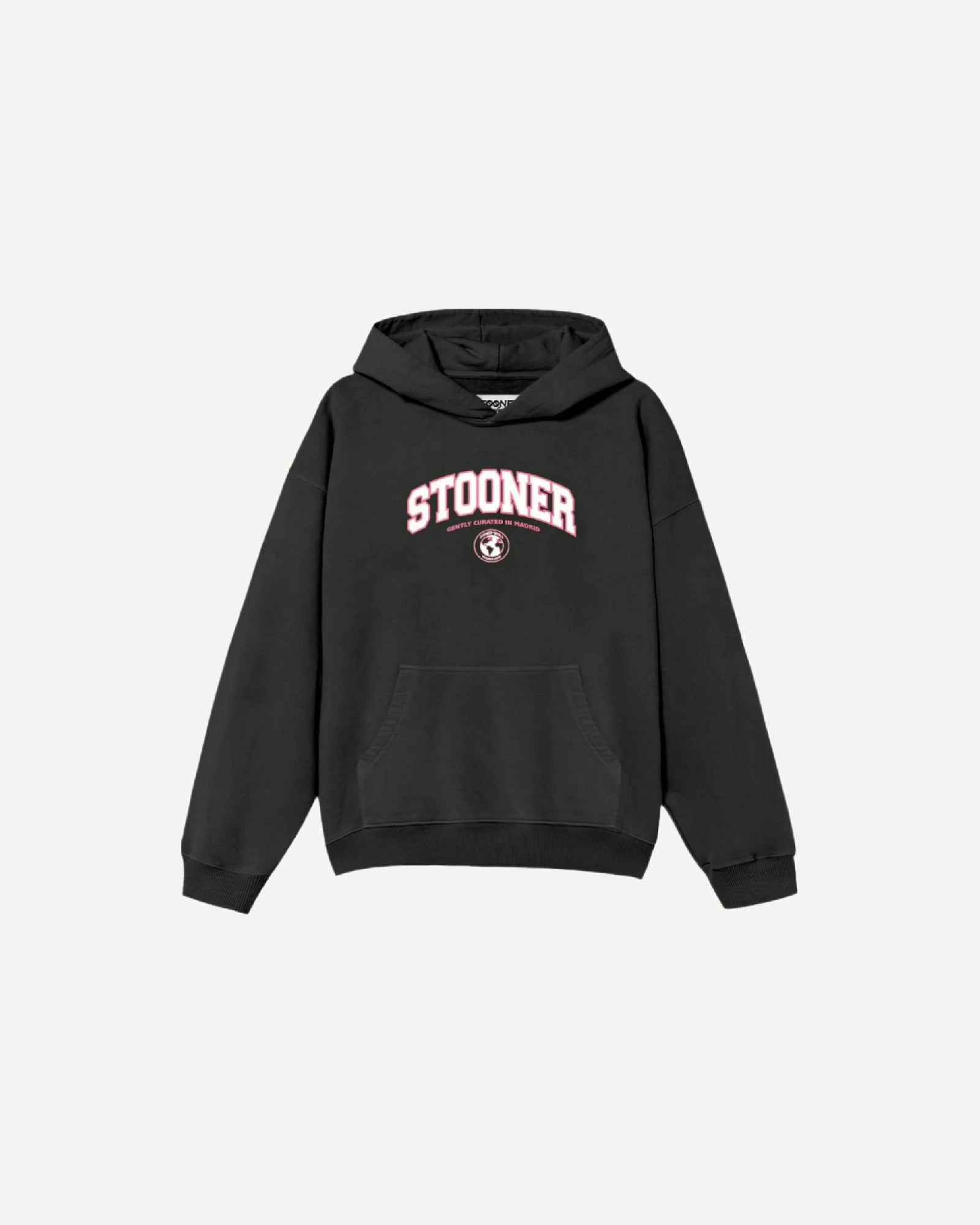 Sudadera negra universitaria