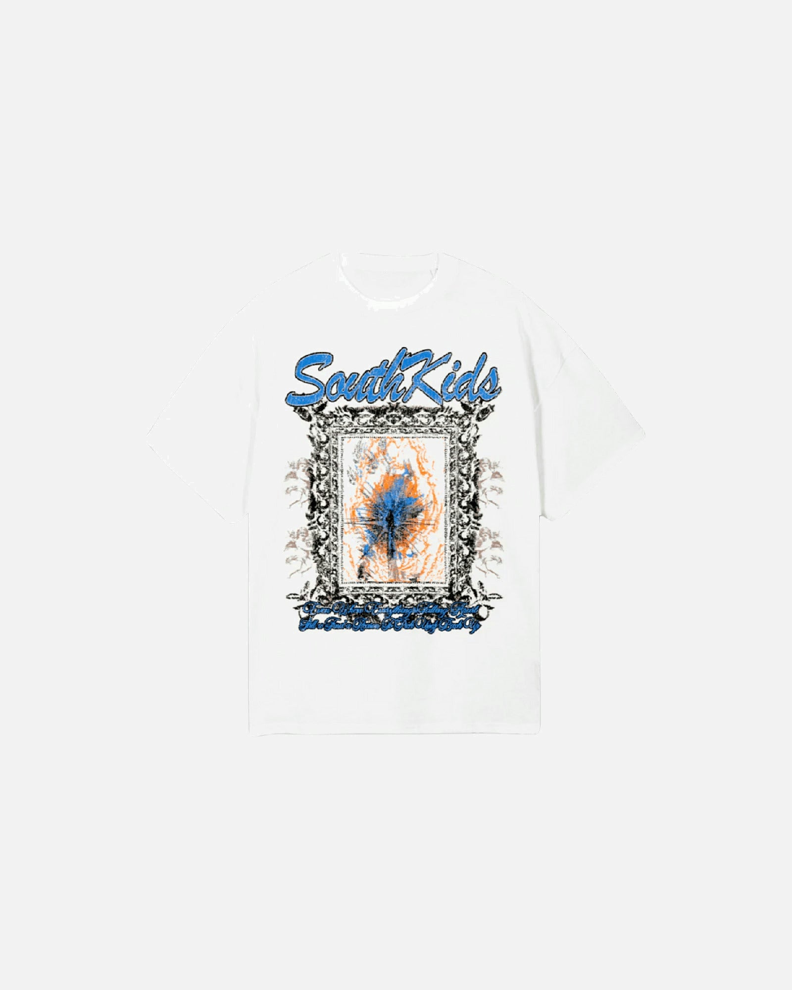South Kids White Cropped Tee
