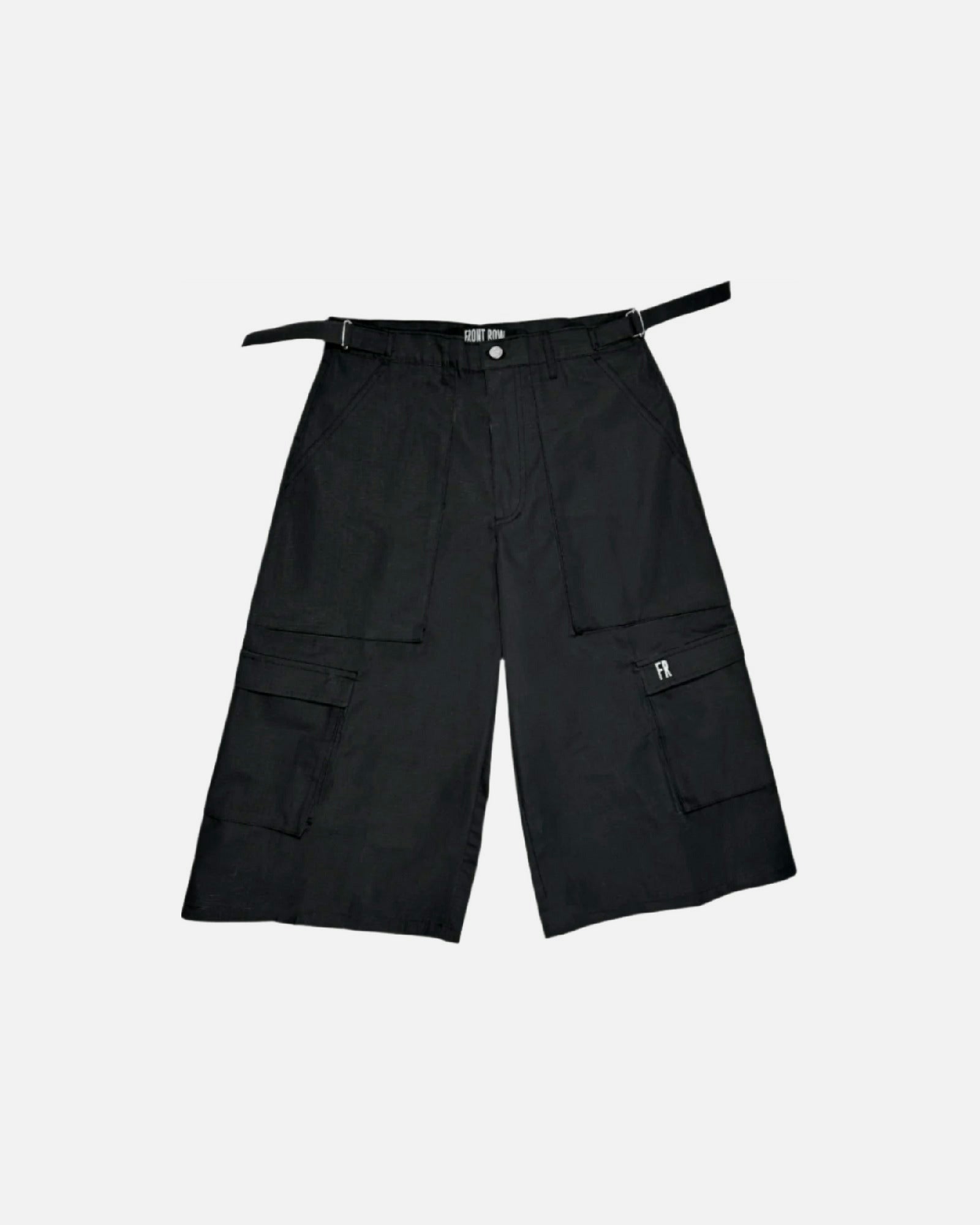MULTIPOCKET EXTRA WIDE CARGO SHORTS BLACK