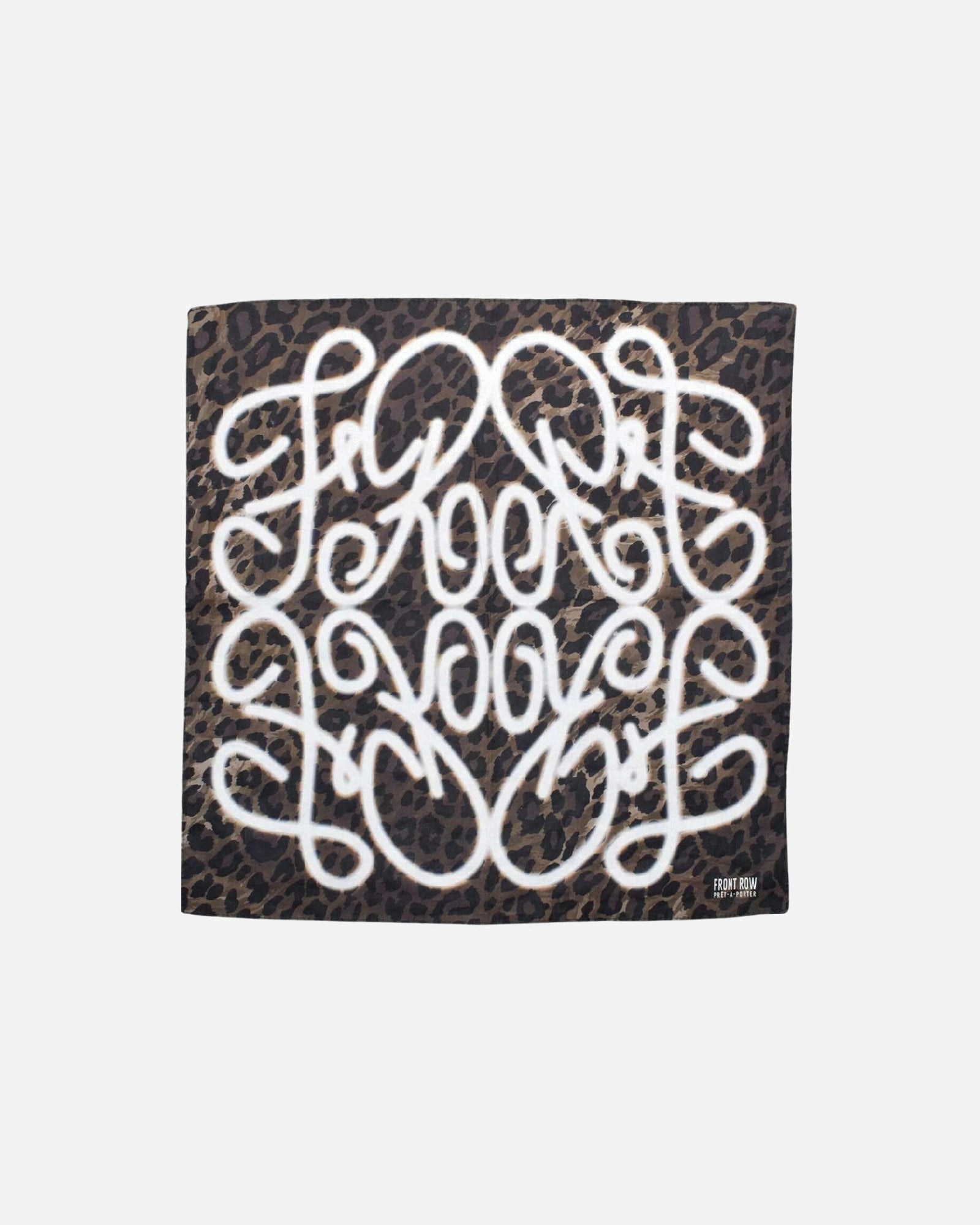 LEOPARD MONOGRAM BANDANA