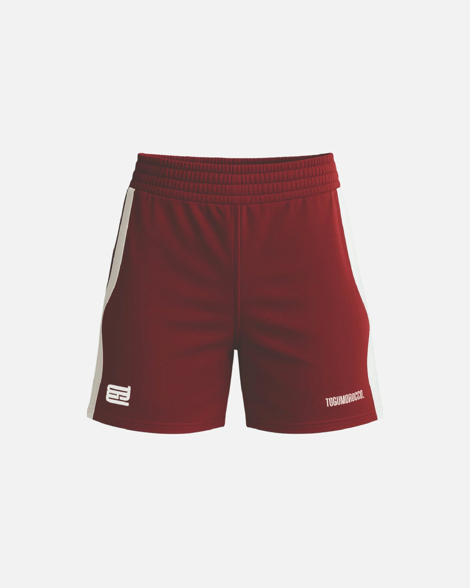 Burgundy Blockside Shorts