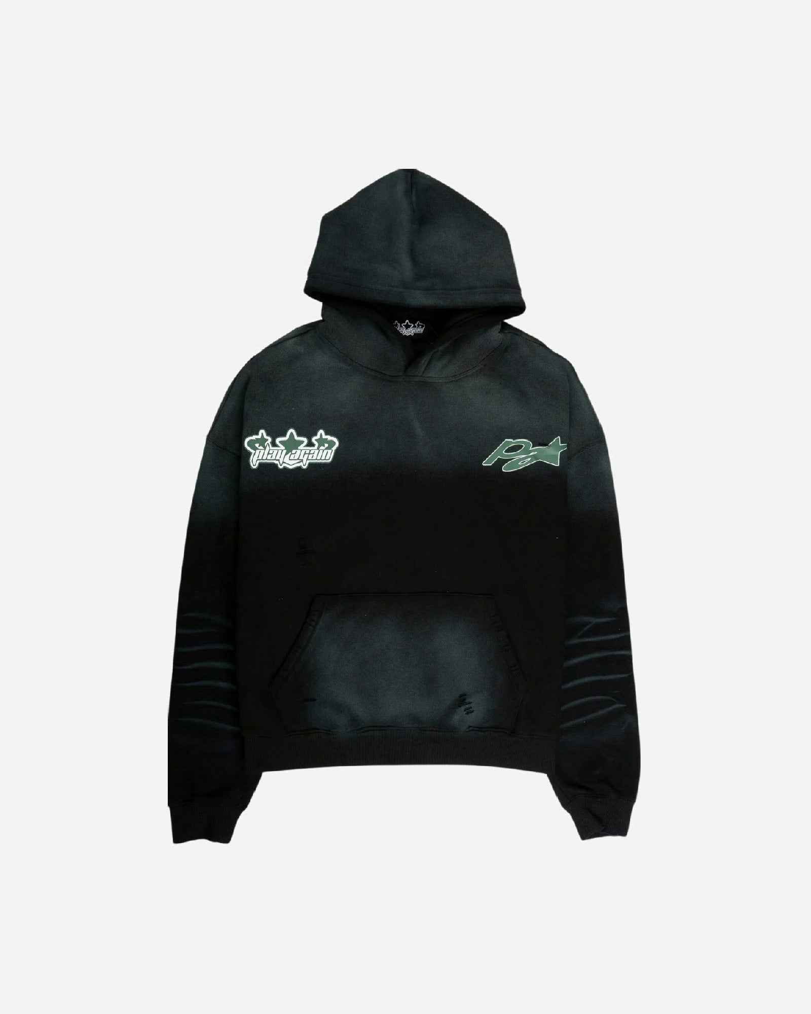 Basic Logo Distressed Hoodie